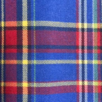 China Fire Retardant Tartan 100%Polyester Wool Polyester Plaid Fabric England Style Lambswool Fabric for sale