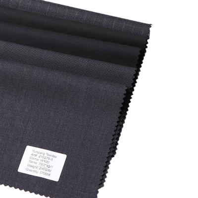 China Anti-Static Classical Wool Serge All Wool Fabric Merino Wool Twill Fabric Grey Suiting Fabric for sale