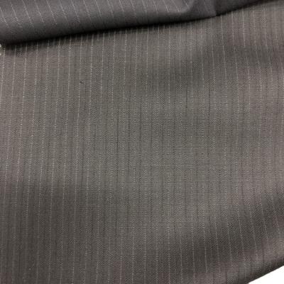 China Antistatic All Worsted Wool Twill Stripe Fabric For Mens Suit for sale