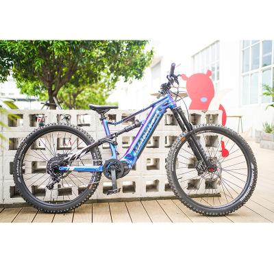 China NEW 500w Aluminum Alloy 2022 MTB Mid Drive Mountain Bike Soft-tail Electric Bicycle 11 Speed ​​Full Suspension 27.5/29inch for sale