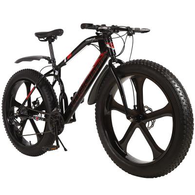 China Aluminum alloy fat tire bike, double disc brake 26 inch bicycle snow beach cheap adult bike for sale