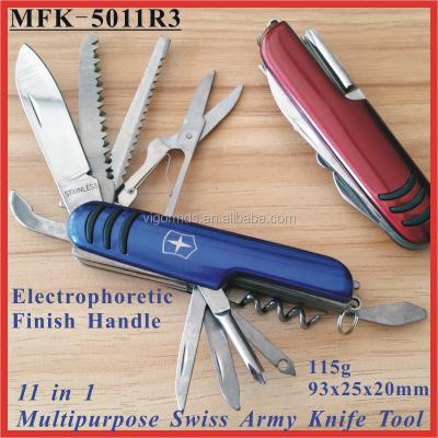 China Multi Functional Knife (MFK-5011R3) 11 in 1 Military Knives Multifunctional Electrophoretic Colorful Tool for sale