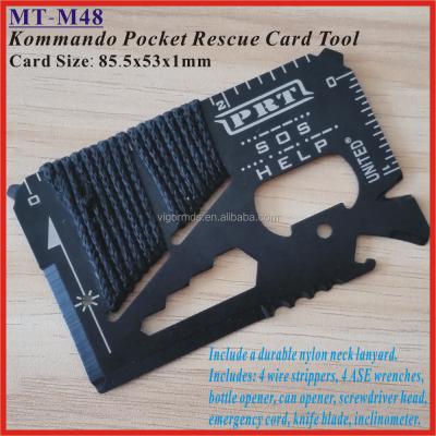 China Multi Functional Knife (MT-M48) 8 in 1 M48 PRT Pocket Rescue Survival Hiking Map Camping Tool for sale