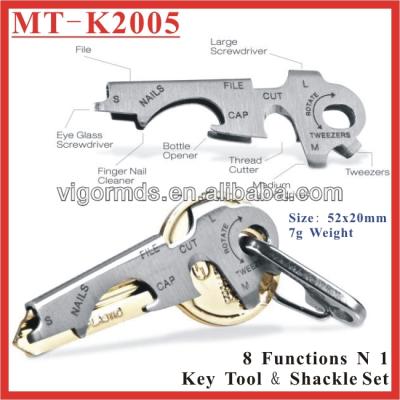 China Stainless steel (MT-K2005) 8 functions in 1 main set of tool and shackle for sale