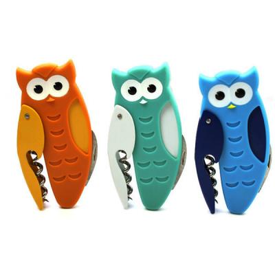 China Viable Hot Sale Fashion Lovely Owl Shaped Wine Corkscrew Bottle Opener (OP-OL350) for sale