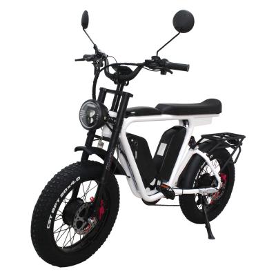 China 2023 Aluminum Alloy Dual Motors Dual Brake Fast Ebike 48v1000w*2 F/R 22ah*2 Batteries Dual Full Oil Suspension Fat Motor Electric Bicycle for sale