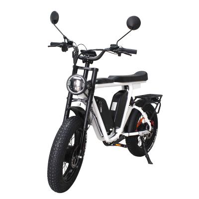 China Fat Electric Bike Fat Bike Aluminum Alloy Full Suspension Oil Brake Bicycle Fat Tire Electric E-Bike 48v1000w*2 Dual Motor F/R 22ah*2 for sale