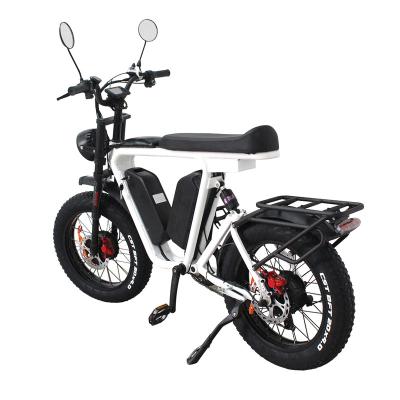 China 2023 Aluminum Alloy Low Price City Electric Bike 48v1000w*2 Double Motors F/R 22ah*2 E Dual Batteries Ebike Electric Bicycle For Sale for sale