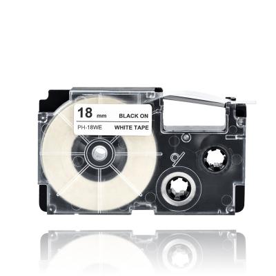 China COMPATIBLE XR-18WE Label Cassette Compatible Black On White XR 18WE Replace For Caso Label Maker Tape 3/4