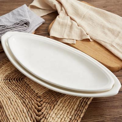 China Large Fish Shell Color Dishes Dish Set Porcelain White Ceramic Viable Tableware Household Large Size Fish Shell Collection for sale