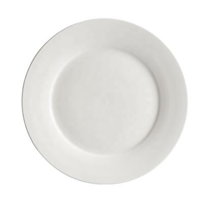 China 9 Inch Sustainable Promotion White Round Flat Dinner Dish For Hotel Home Restaurant for sale