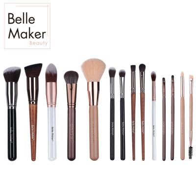 China Angular blush FLD logo 10pcs custom glitter makeup makeup brush private label free sample low moq gift for sale