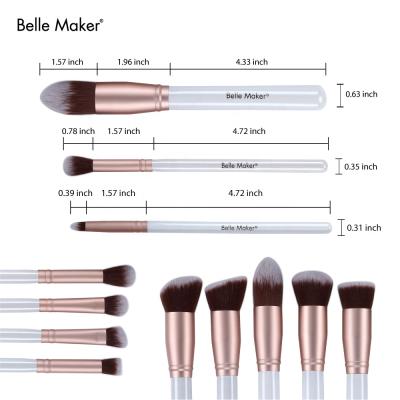 China Angular Blush Professional Wholesale 14pcs White Makeup Brush With Cosmetic Case Private Label Set Acceptable OEM Tools Wood for sale