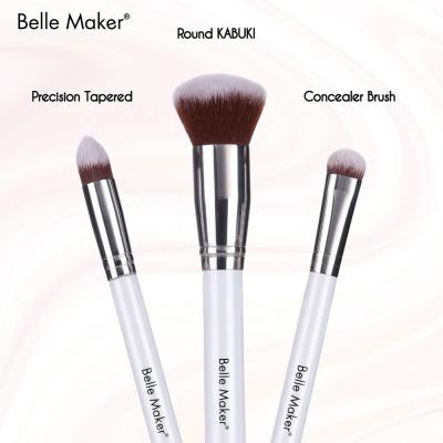 China Angular Blush High End Synthetic Facial Hair Makeup Brush 3 Pcs Professional Makeup Brush Set, Powder Contour Concealer Brush for sale