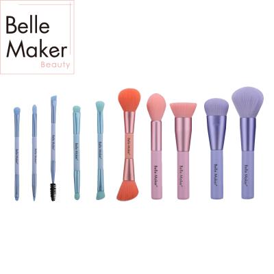 China Angular Blush Fashion Factory Makeup Brush Set Vegan Synthetic Make Up Cosmetics Tools Makeup Brush Kit for sale