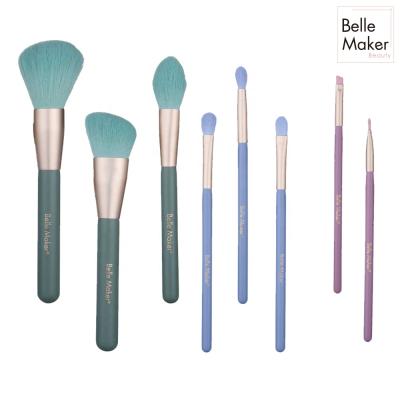 China Angular Blush High Quality Vegan Cruelty Free Makeup Brushes Private Label Logo Pink Foundation Makeup Brush Custom Set for sale