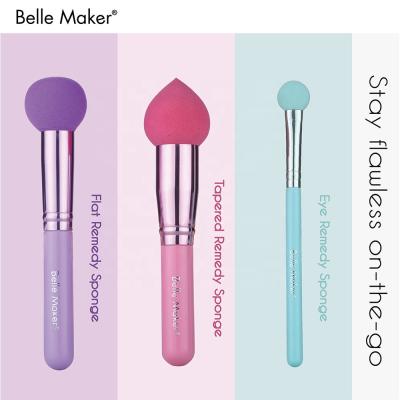 China Angular Blush Factory Wholesale Professional Eyeshadow Sponge Makeup Brush Disposable Makeup Brush Applicator for sale