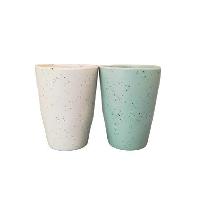 China New Arrival Solid Color Environmental Protection Material Cup Thickened Heat Insulation Anti-fall Cup White/Cyan Cup for sale