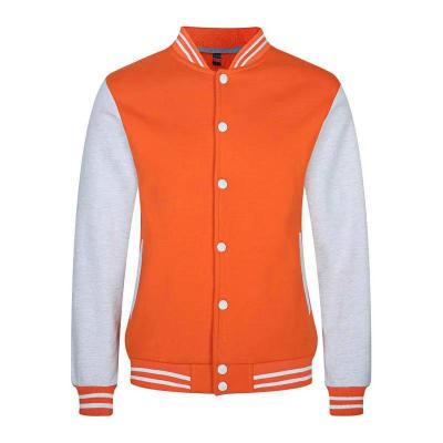 China QUICK DRY UNISEX Casual Single Sleeve College Long Sleeve Tracksuit Sports Winter Youth Baseball Jacket Preppy Wholesale White Cotton for sale