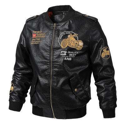 China QUICK DRY Fashion Designs Classic PU Leather Jacket Men's Faux Leather Jacket Boys Motorcycle Biker Bomber Jacket for sale