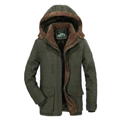 China Vestes Para Hombres Viable Winter Men's Fur Hooded Shell Jackets Coat Men Thick Windproof Casual Solid Color Long for sale