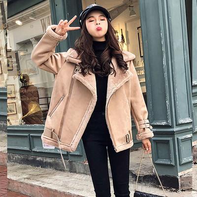 China Faux Fur Collar Anti-Shrink Jackets Thickened Short Women Lamb Wool Coat Women Winter Coats 2021 for sale