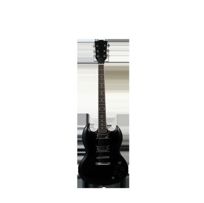 China Cheap Price Black Stylish Acoustic Electric Guitar Flawless High Quality Electric Guitar for sale