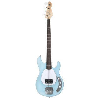 China Low Price Sale Electric Guitar Flawless Blue Bass Guitar High Quality Electric Made in China for sale