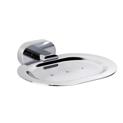 China Modern Bathroom Accessories Brass Round Soap Dish Holder With Wall Mounted Metal Bowl for sale