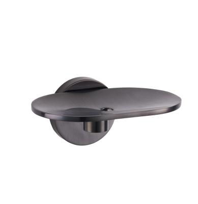 China Modern Stylish Wall Mounted Bathroom Accessories Soap Dish Holder In Matte GRAPHITE for sale