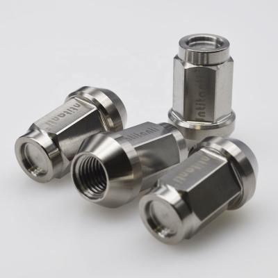 China Custom Silver Titanium Gr5 Titanium M12 Gr.5 Lug Nut With Narrow End for sale