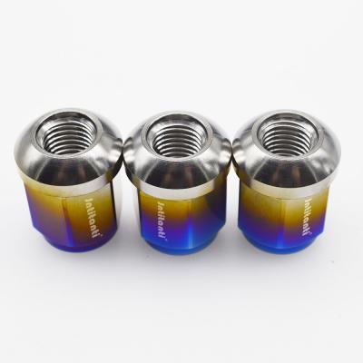 China Blue Titanium Burned Gr5 Color Ball Seat End-End Gr5 Lug Nut M10*1.25*27 For Motorcycle for sale