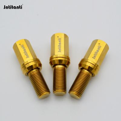 China Car accessories automotive titanium wheel hub alloy m14*1.5*28 bolts for sale