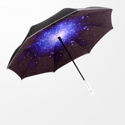 China Light Up LED Fantastic Inverted Straight Umbrella for sale