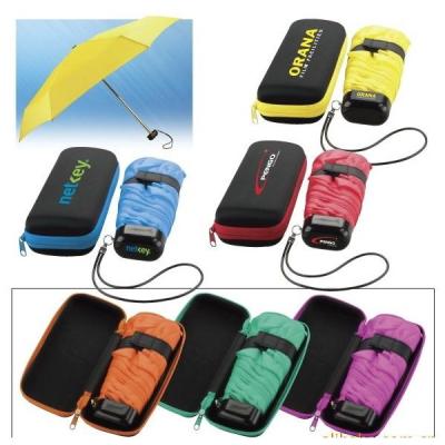 China Portable Five Fold Pocket 5 Fold Umbrella Lightweight Anti Rain UV Mini Umbrella With Case for sale