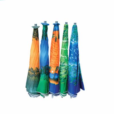 China Promotional Polyester Summer Sports Umbrellas Outdoor Wholesale Customized Folding Beach Umbrella With Star for sale