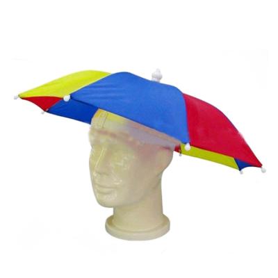 China Polyester Umbrella Promotional Custom Head Clear Logo Printed Umbrella Hat New For Sale for sale