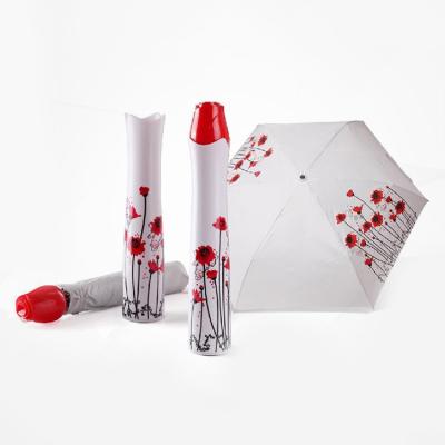 China Cheap polyester fashion wine bottle deco umbrella gift, customized perfume bottle umbrella for sale