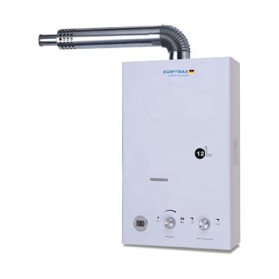 China New Style RV Balanced Type White Coated Panel Half Turbo Gas Water Heater for sale