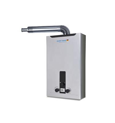 China Stainless Steel Gas Water Heater Gas Geyser High Class NG LPG 8/10/12/14/16/18L Balanced Type for sale