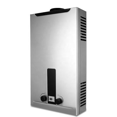 China Premium hot product gas geyser stainless steel panel instant gas water heater for shower for sale