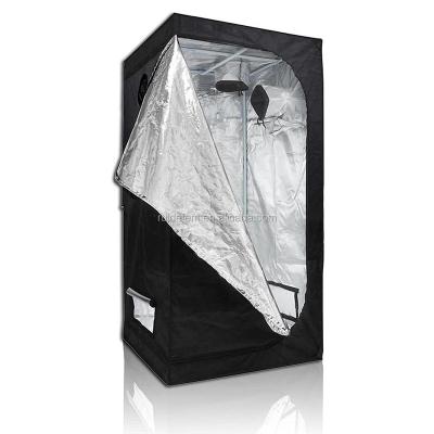 China Easily Assembled 210D Reflective Commercial High Mylar Greenhouse Grow Tent Kit 100cmx100cmx180cm for sale