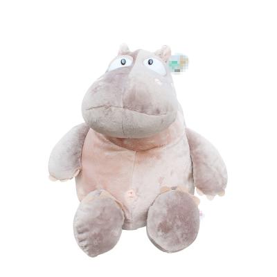 China High Quality Big Belly Decoration Hippo Decoration Plush Doll Big Eye Ugly Gray Hippo Doll Custom Stuffed Animals Soft Customized for sale