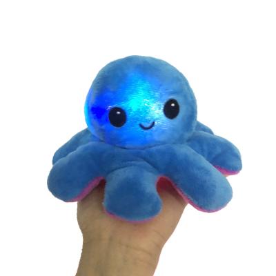 China Hot Selling Octopus Reversible Toy Reversible Bilateral Light Plush Novelty Cute Fun Flip Gift Led Octopus Among Us Soft Plush Toy for sale