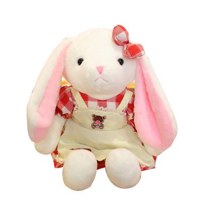 China Play Sleeping Little Rabbit Dolls With Ear Cute Big Couples Rabbit Plush Toy Falling Design Your Own Plush High Quality Toy for sale