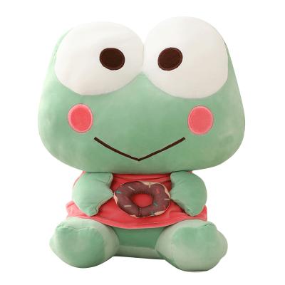 China Cute Gift Stuffed Frog Green Toy Plush Pillow Home Plush Toy dinosaur slippers for sale