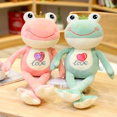 China Pretty Gift Baby Green Frog Super Soft Plush Custom Made Toy for sale