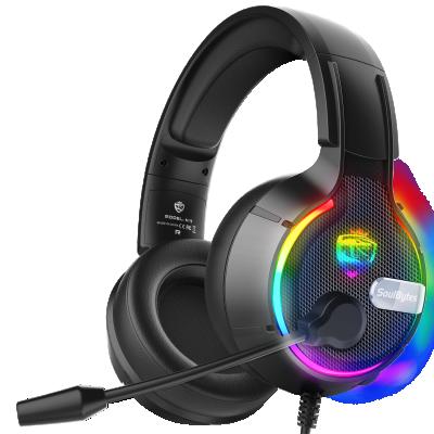 China Lightweight High Performance RGB Edging - Stereo Noise Headphones Led RGB Gaming Headset With Microphone for sale