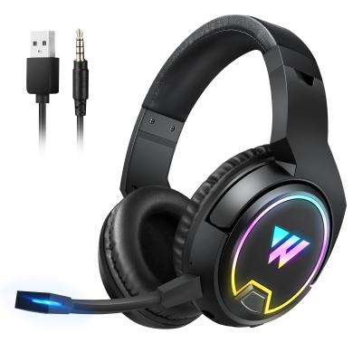 China RGB Light P.J. Active Noise Reduction Headphones Led RGB Gaming Headset With Microphone for sale