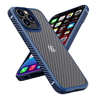 China Shockproof Carbon Fiber Pattern Anti Sweat and Fingerprint Shockproof For iPhone 13 11 12 pro Max Case with for sale